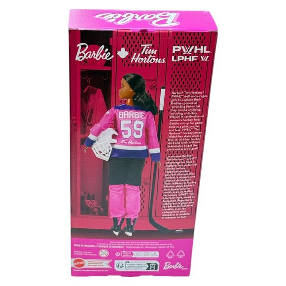 Tim Hortons PWHL Barbie Hockey Player Doll Lot 2 Blonde and Brunette 2025 New - Picture 6 of 8